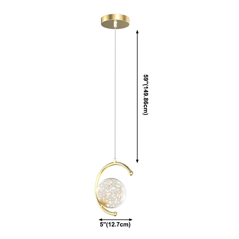 Moderne Glasleitungshänge Deckenleuchte 1-Licht-globale Deckenheize Anhänger Licht