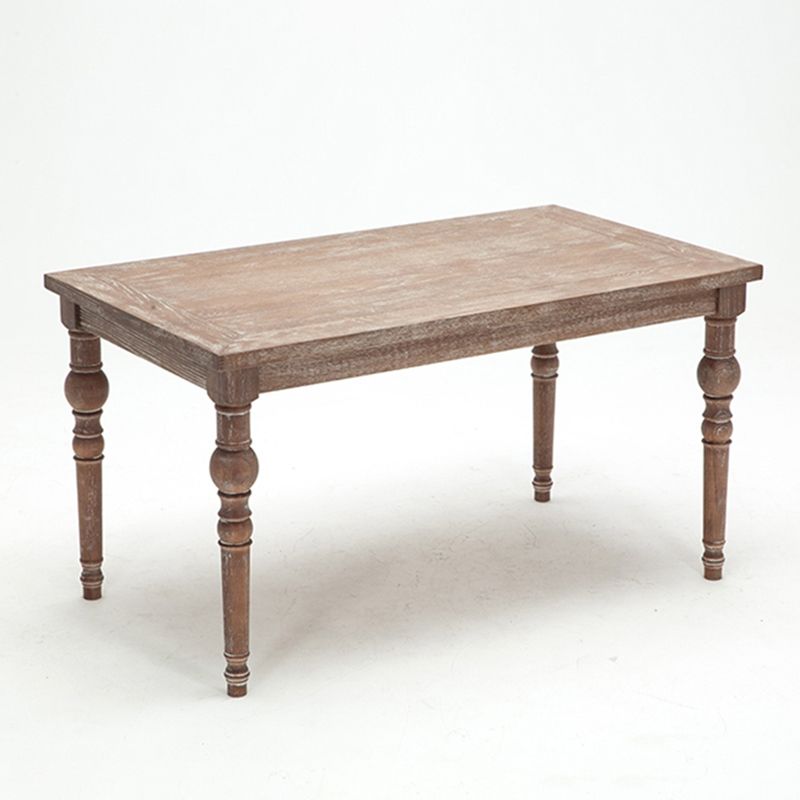 Mesa medieval moderna de madera de pino para restaurante, mesa antigua rectangular con 4 patas