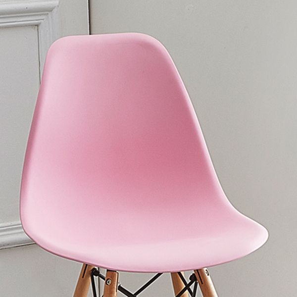 Sedia da pranzo in plastica in plastica in stile contemporaneo sedia solida posteriore a braccioless per cucina