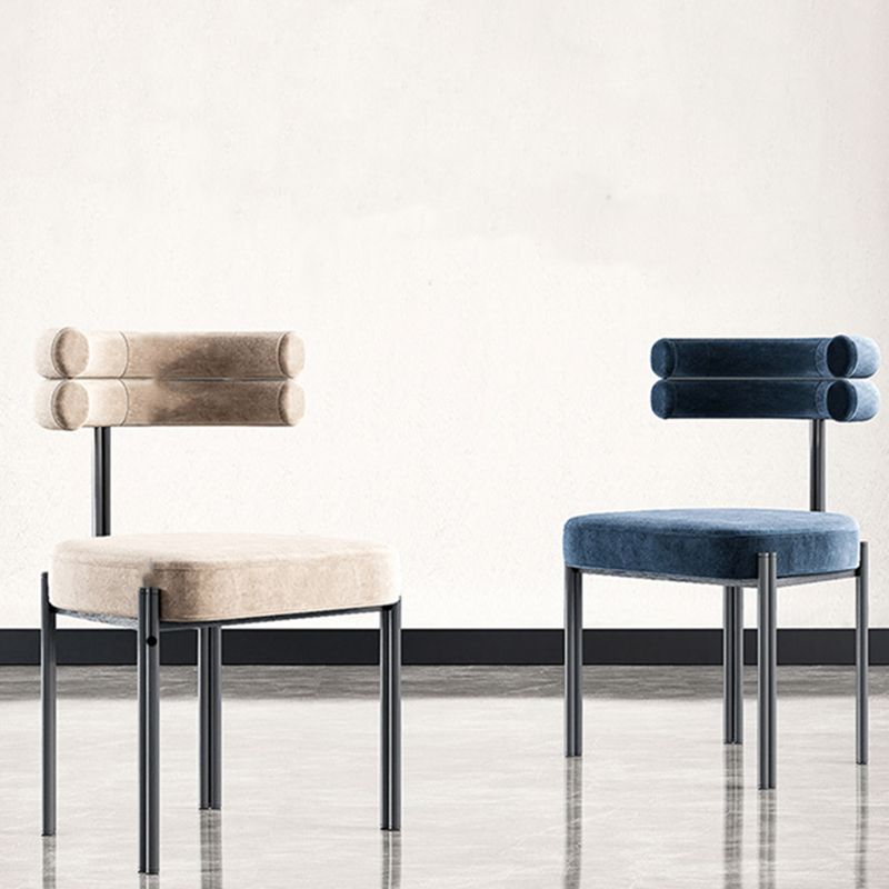 Contemporary Home Side Chair Upholstered Armless Dining Chairs