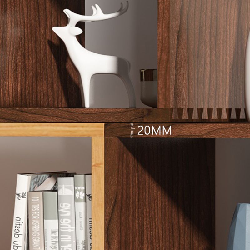 Open Back Contemporary Bookshelf Solid Wood Cube Bookcase for Office