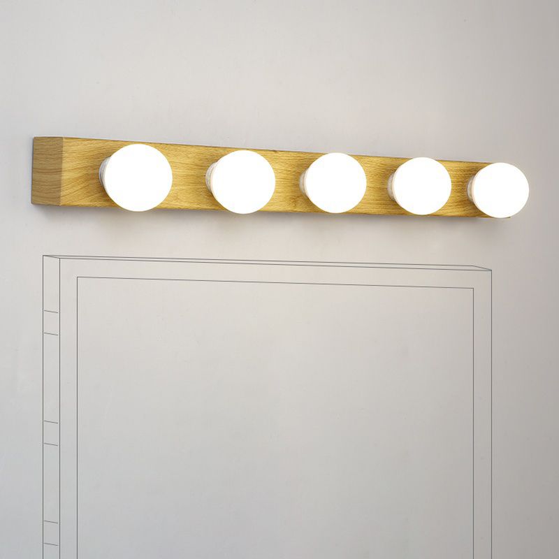 Rectangle Vanity Sconce Lights Ultra-modern Wood Wall Sconce Lighting for Bathroom