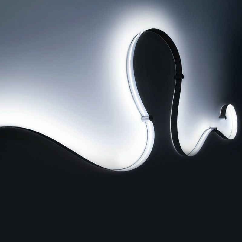 Curve Sconce Light Fixture Modern Minimalist Style Acrylic 1 Light Sconces