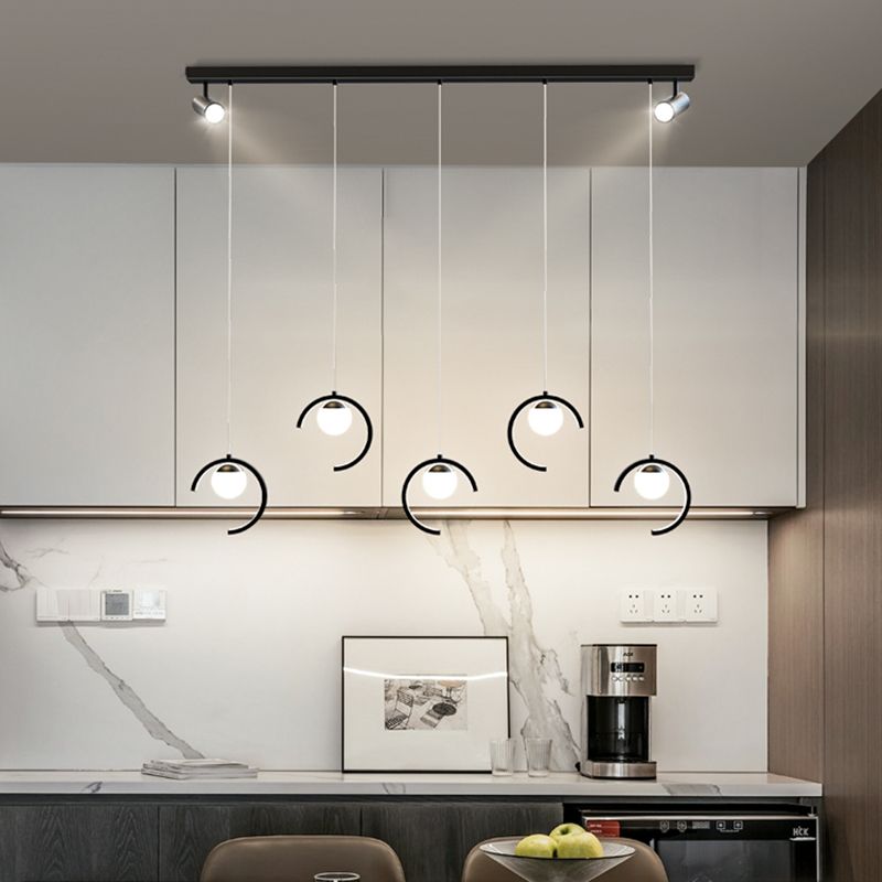 Modern Kitchen Island Lighting Geometric island chandelier lights Metal Chandelier
