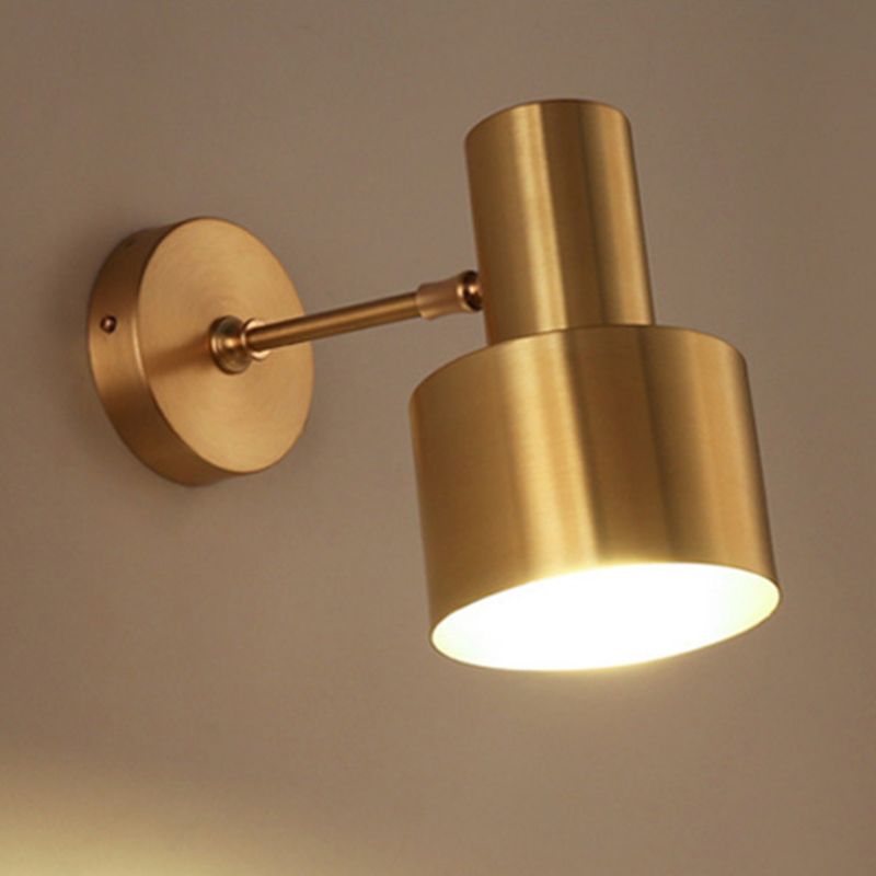 Mid-Century Home Wall Lighting 1 Head Down Lighting Mental Cage Wall Mounted Lights in Gold