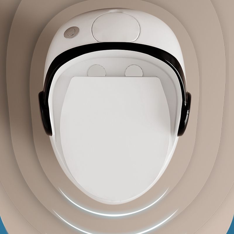 Contemporary Floor Mount Flush Toilet Seat Included Toilet Bowl for Washroom
