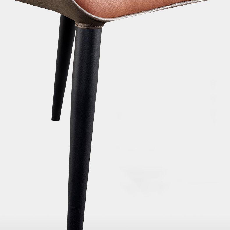 Sillón industrial para interiores, silla de comedor tapizada con respaldo de metal (juego de 2)