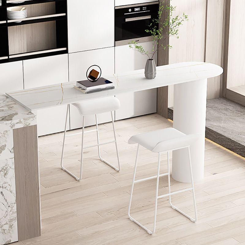 Leather Bar Stool Modern Backless Counter Stool for Home Use