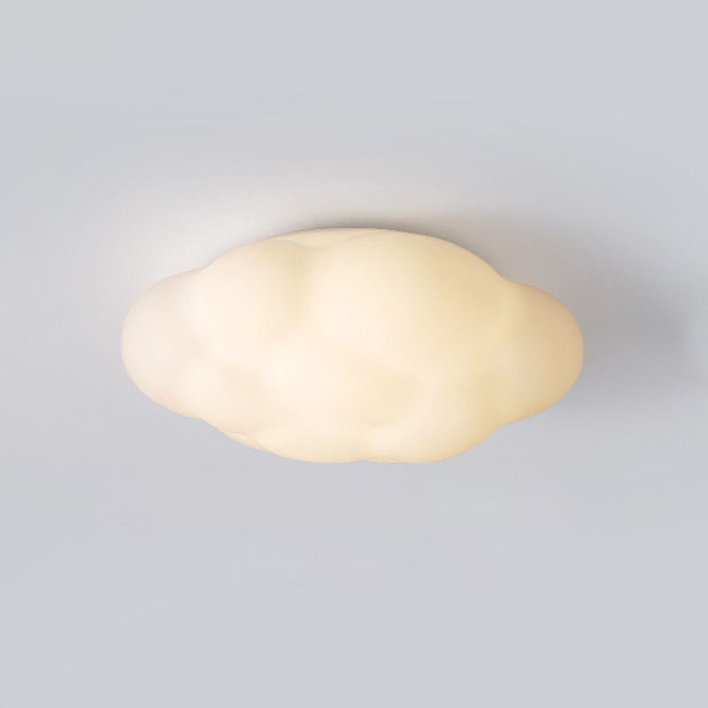 Acrylic LED Flush Mount in Modern Simplicity Cloud Shape Ceiling Light in White