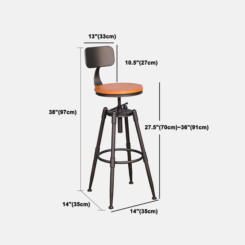 Industrial Solid Wood Bar Table Set 1/5/9 Pieces Counter Table with High Stools