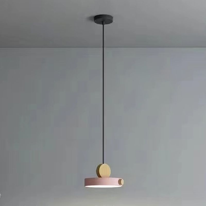 Moderne stijl Round Down Lighting Wood Multi Lights Hangende plafondlampen