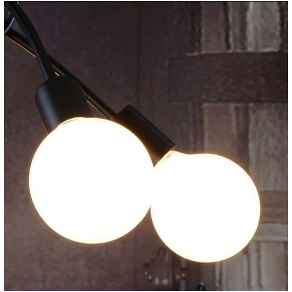 Exposed Living Room Ceiling Mounted Light Industrial Metal Black Semi Flush Ceiling Light Fixture