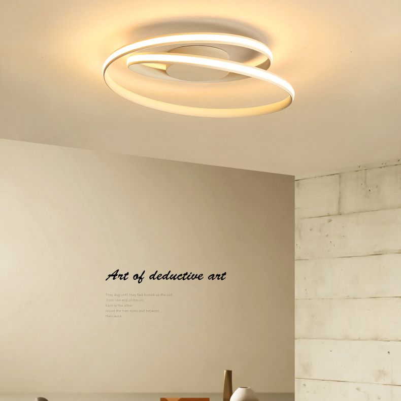 Plafonnier LED linéaire en silicone dans un plafonnier d'intérieur en aluminium de style concis moderne