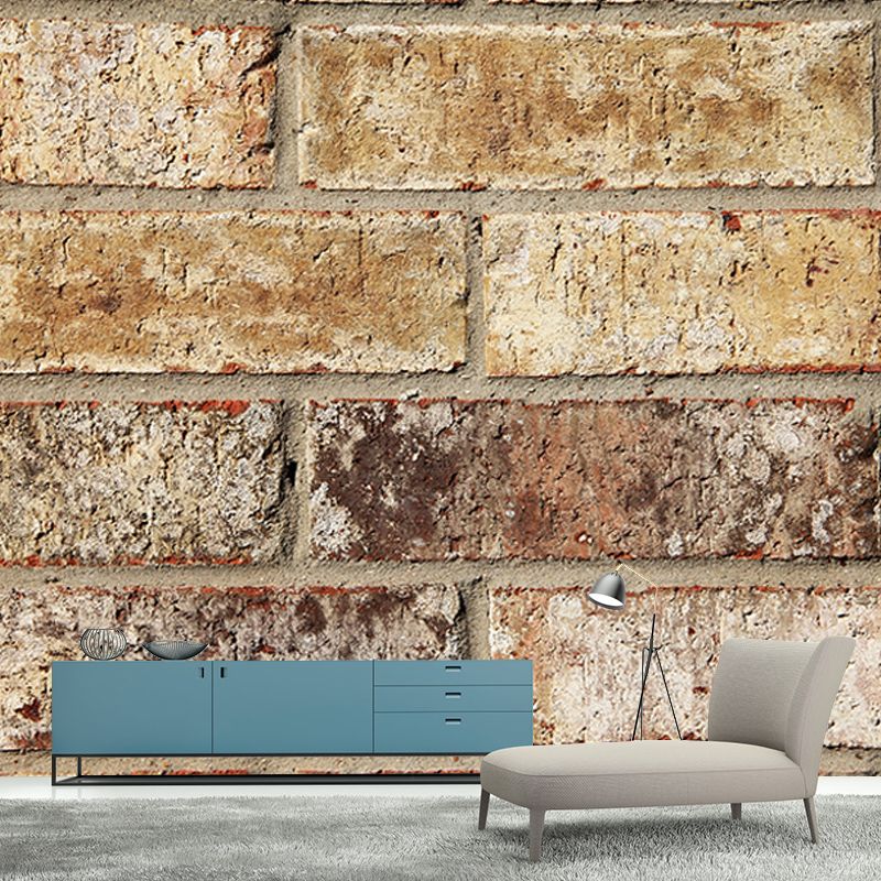 Retro Style Brick Mural Wallpaper for Sitting Room Decoration Moisture Resistant