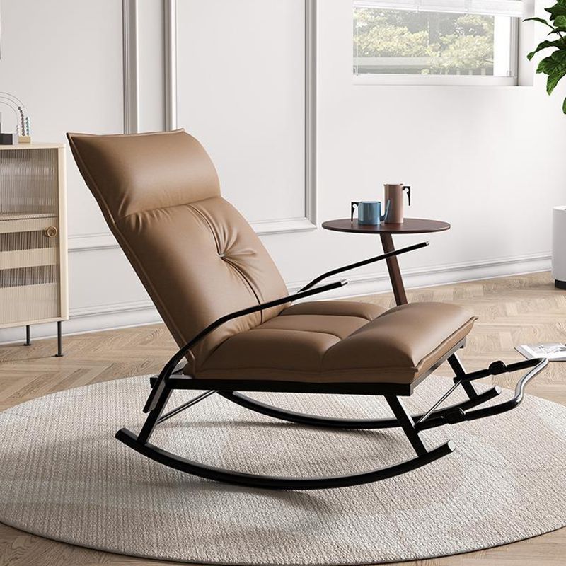 Modern Rocking Chair Upholstered Button-Tufted Reclining Rocking Accent Chair