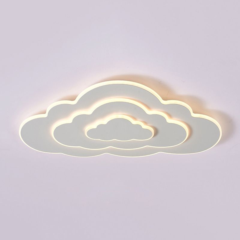 Modern Cloud Shape Ceiling Mount Light Fixture 3 Lights Ceiling Mounted Light