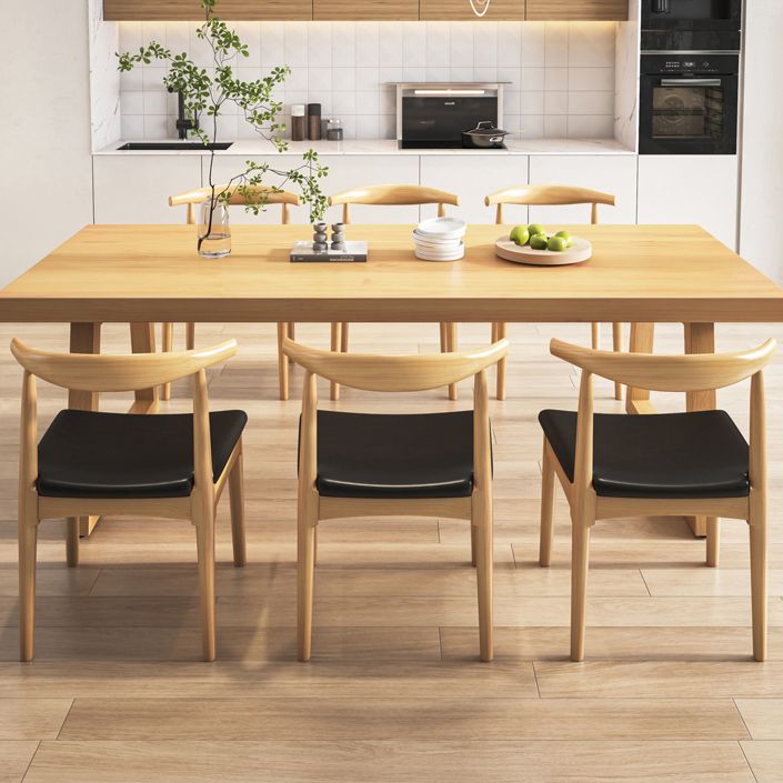 Modern Dining Set 1/2/3/4/5/7 Pcs Solid Wood Dining Table and Chairs