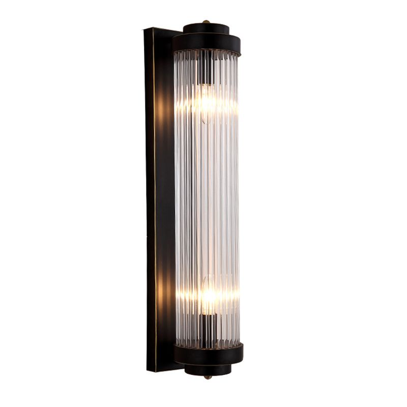 Crystal Cylinder Shape Wall Lighting Modern Style 2 Lights Wall Light Sconce
