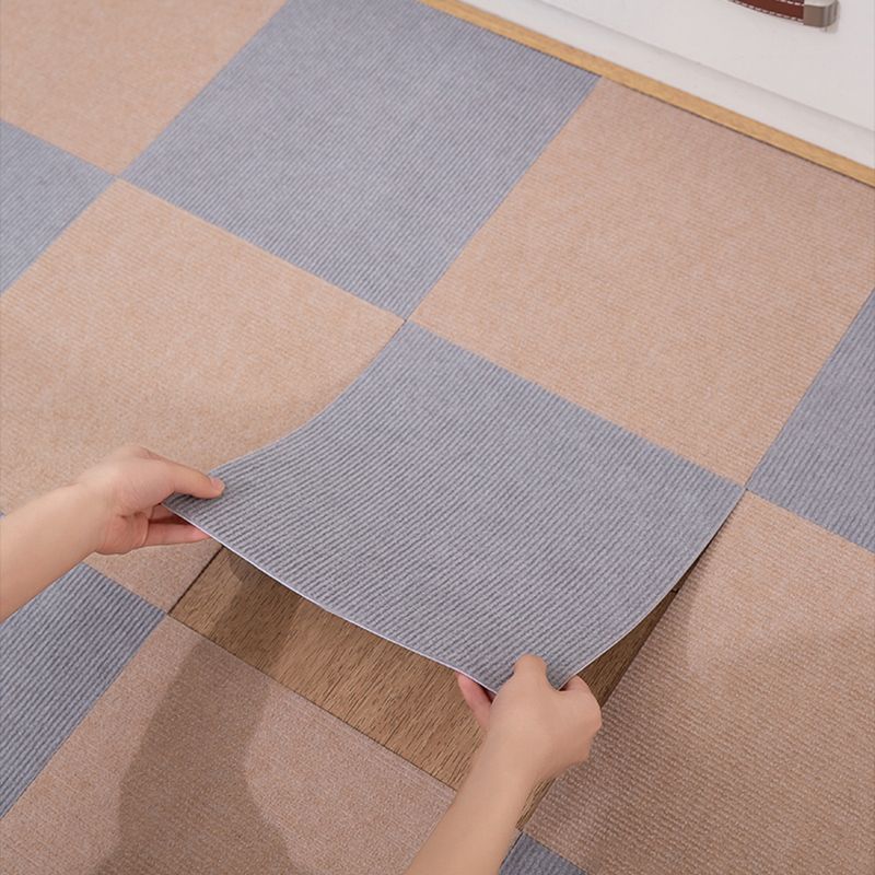 Carpet Tile Fade Resistant Solid Color Self-Stick Carpet Tiles Living Room