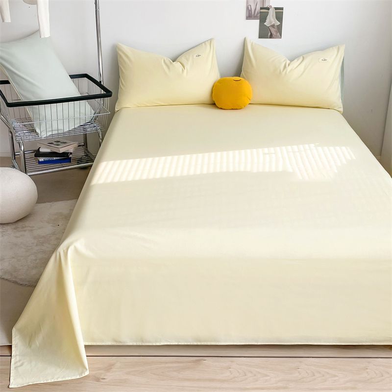 Modern Elegant Bed Sheet Set Solid Color Fitted Sheet for Bedroom