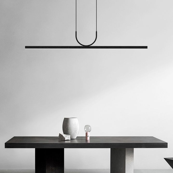 LED Simple Island Hanging Light Modern Island Light with Acrylic Shade for Dining Room