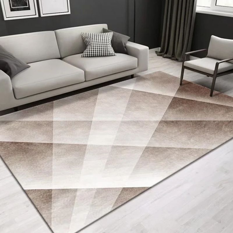Modern Indoor Carpet Geometric Print Rug Polyester Stain Resistant Carpet for Home Decor