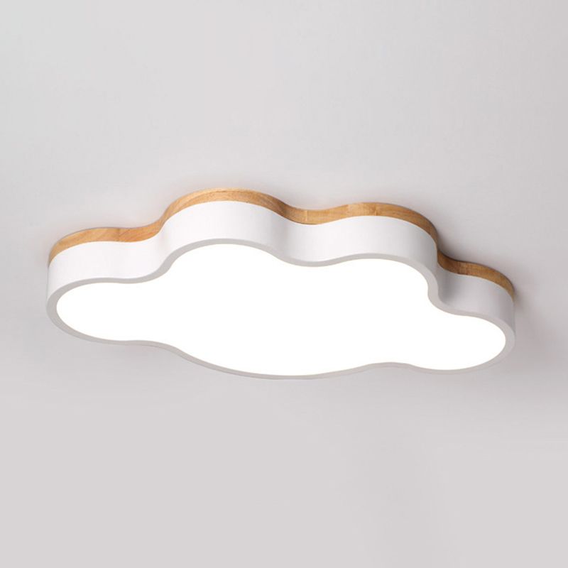 Lumière neutre en forme de nuage lampe encastrée lampe minimaliste en métal plafonnier pour chambre d'enfants