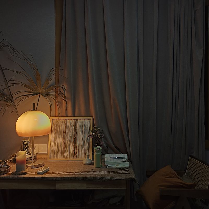 Lampe de table à dôme de style contemporain 1 lampe de nuit légère en argent