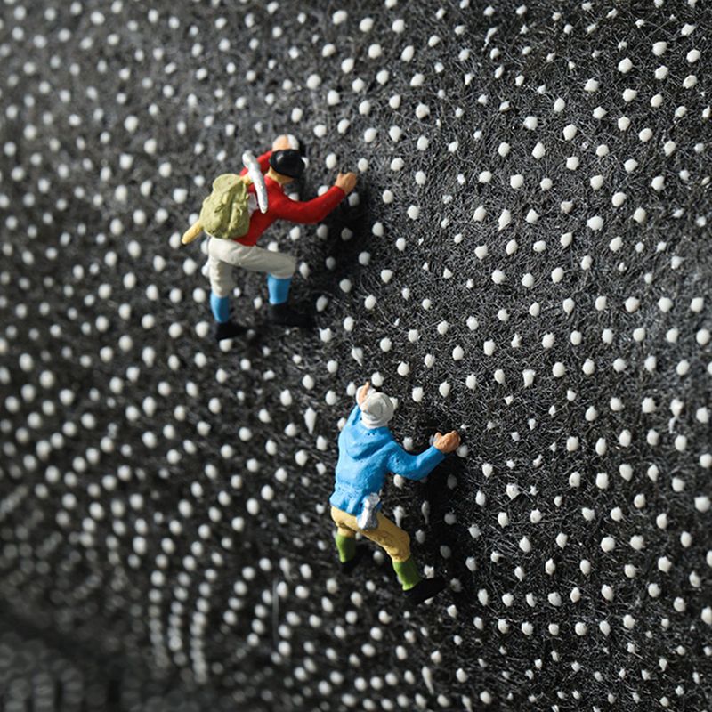 Blue Geometric Pattern Rug Modern Polyester Area Rug Non-Slip Backing Carpet for Living Room