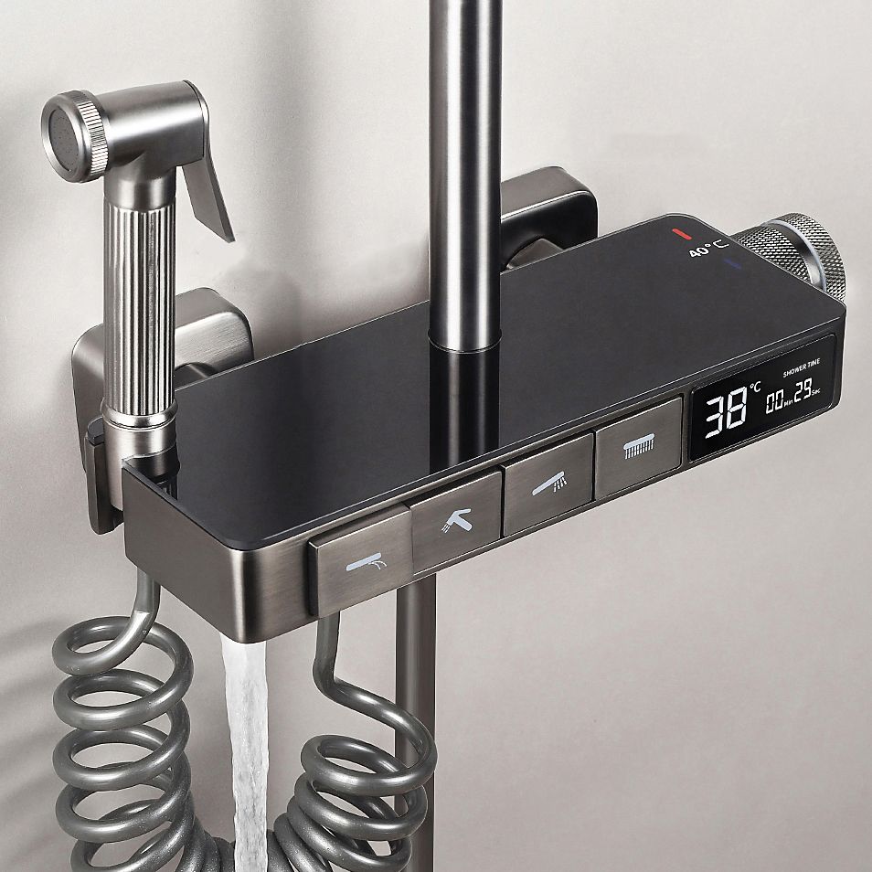 Shower Trim Square Massage Jet Handheld Shower Head Shower System