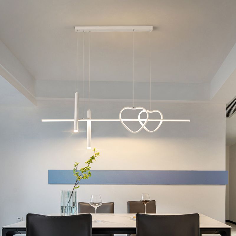 Cylinder Shape Island Lights Contemporary Style Metal 5 Light Island Lighting