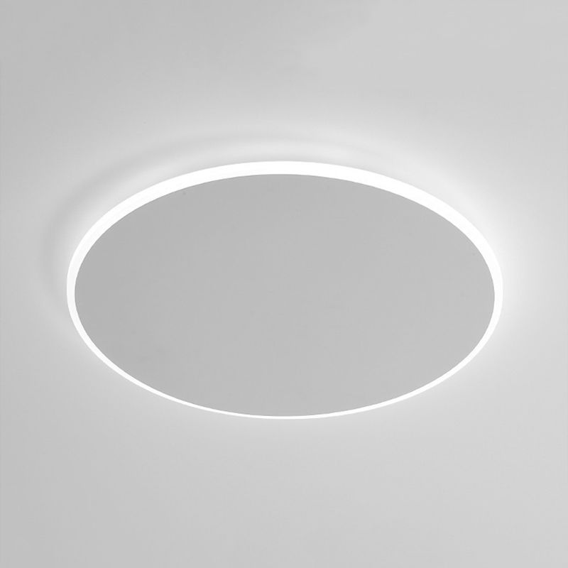White Single Flush Mount Lighting LED Modern Ceiling Light for Living Room