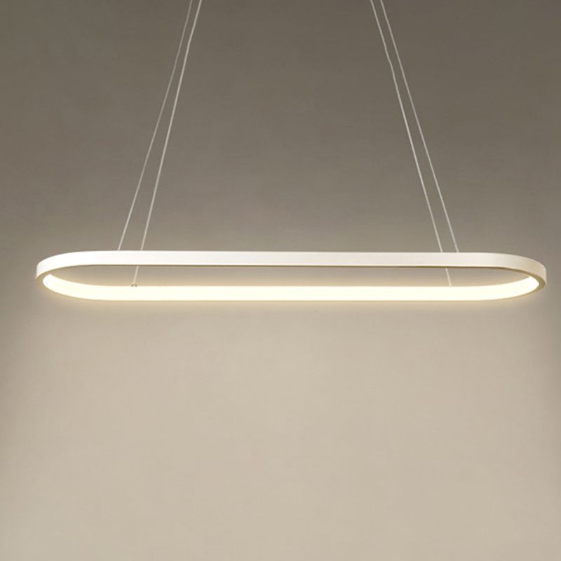 LED Island Lamp Moderner einfacher Stil Aluminium Anhänger Licht für Esszimmer