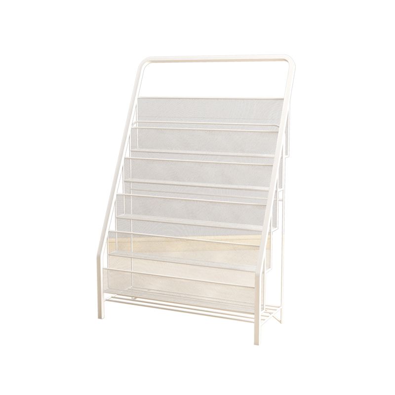 Metal Iron Contemporary Ladder Bookshelf Closed Back Vertical Bookshelf