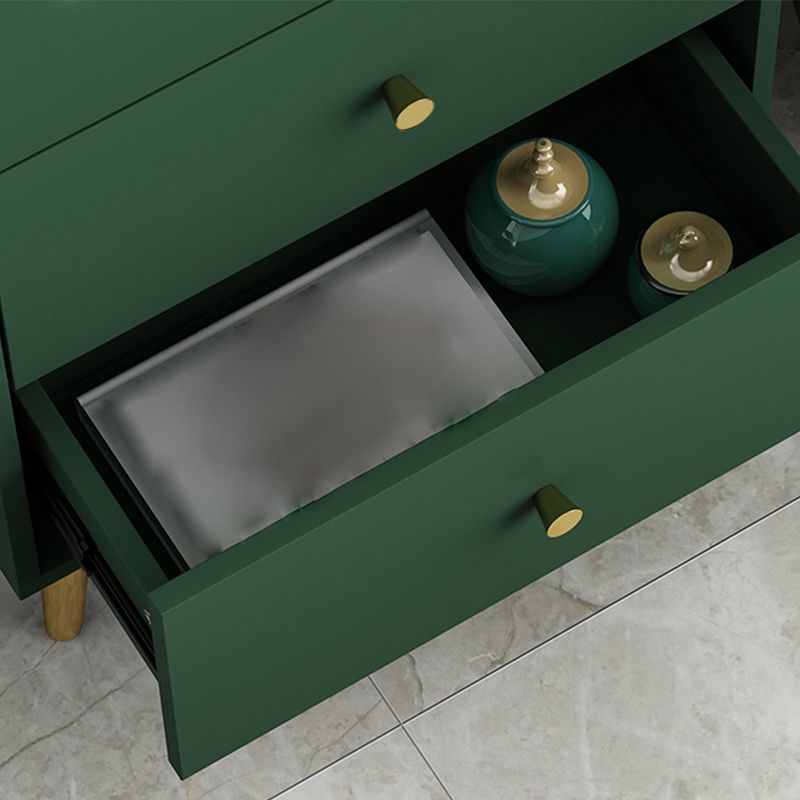 Modern Accent Chest with Storage Drawers and 4 Golden Legs Chest
