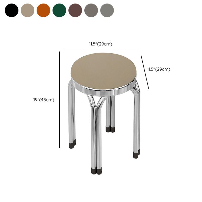 Round Modern Standard Leather Water Resistant Standard for Drawing Room