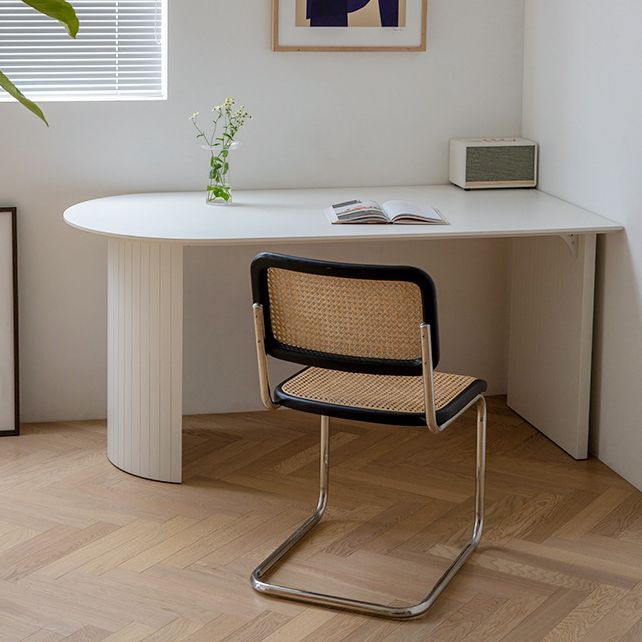 Modern Free Form Dining Table Sintered Stone and Solid Wood Top Table