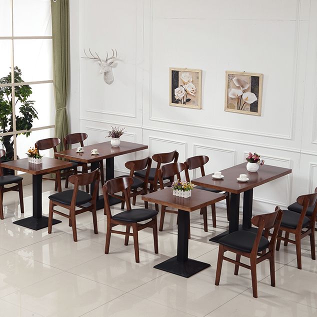 Contemporary Dining Chair 16.5'' Wide Open Side Chair with 4 Wood Legs for Home Use