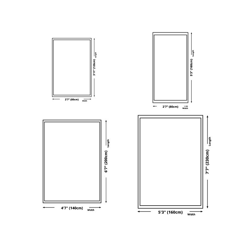 Beige Modern Rug Polyester Contrast Color Area Rug Non-Slip Backing Rug for Living Room