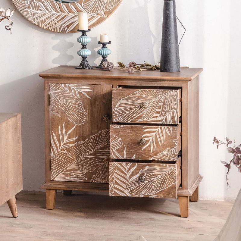 Modern Style Dresser Solid Wood Storage Chest with Drawers for Home
