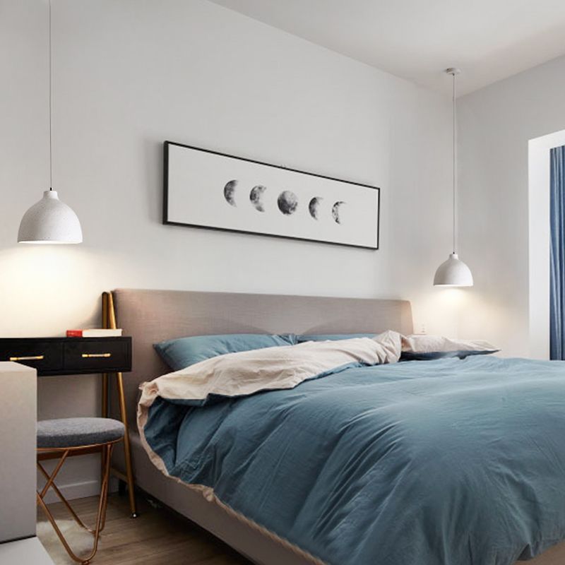 Moderne kreative Makkaron -Anhänger Hängende Lampe mit schmiedeeisernen Kuppel mit Harzschatten