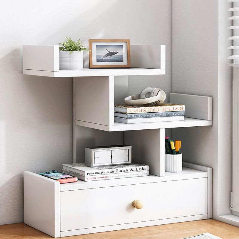 Engineered Wood Bookshelf Open Back Shelf Bookcase for Study Room