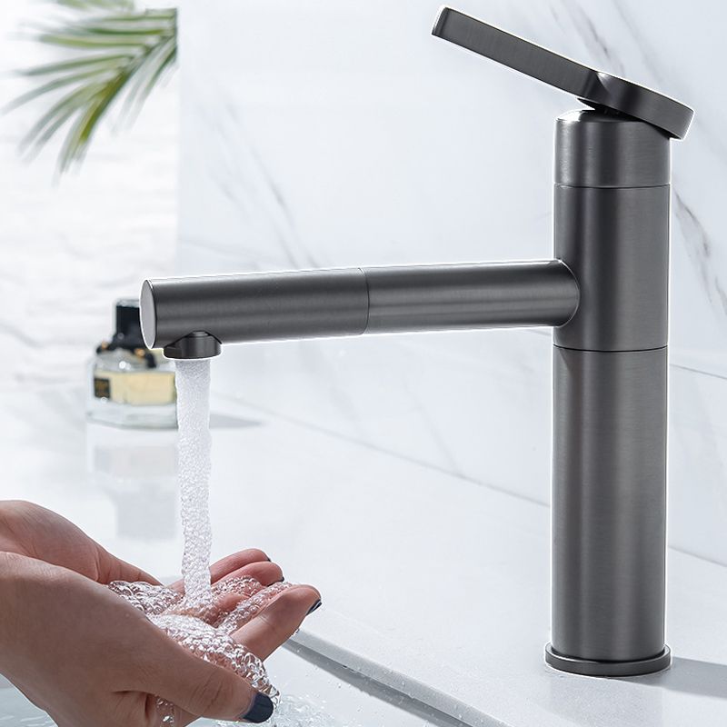 Pull-out Vessel Faucet Modern Style Faucet with One Lever Handle