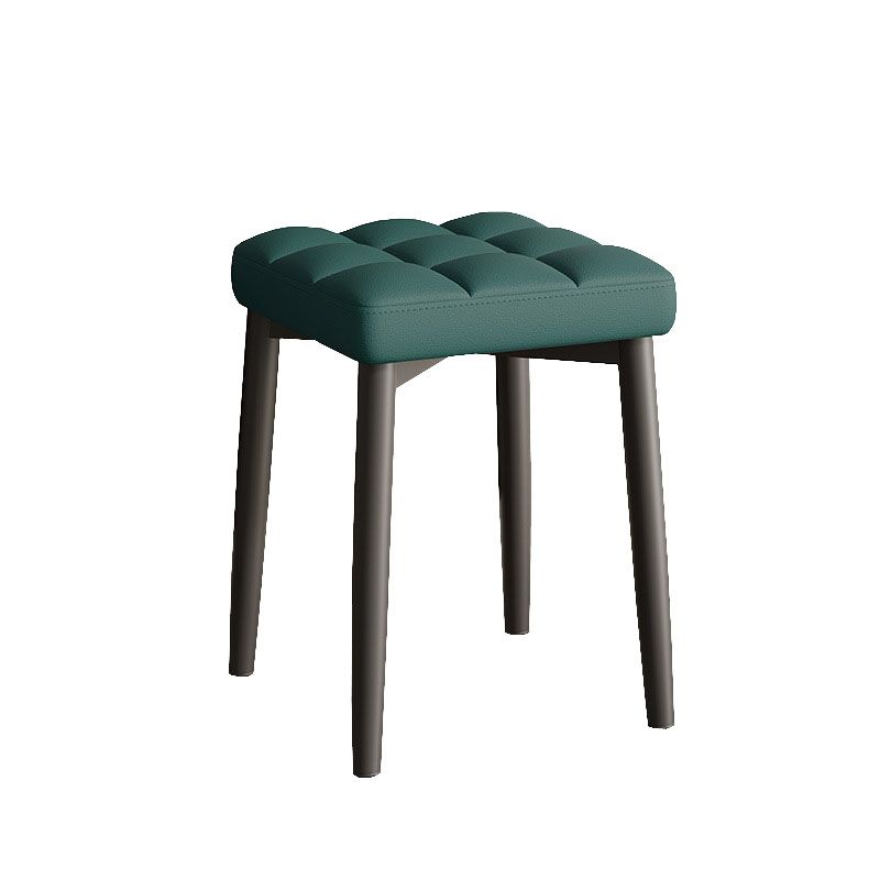 Solid Color Leather Standard Stool Modern Simple Square Stool