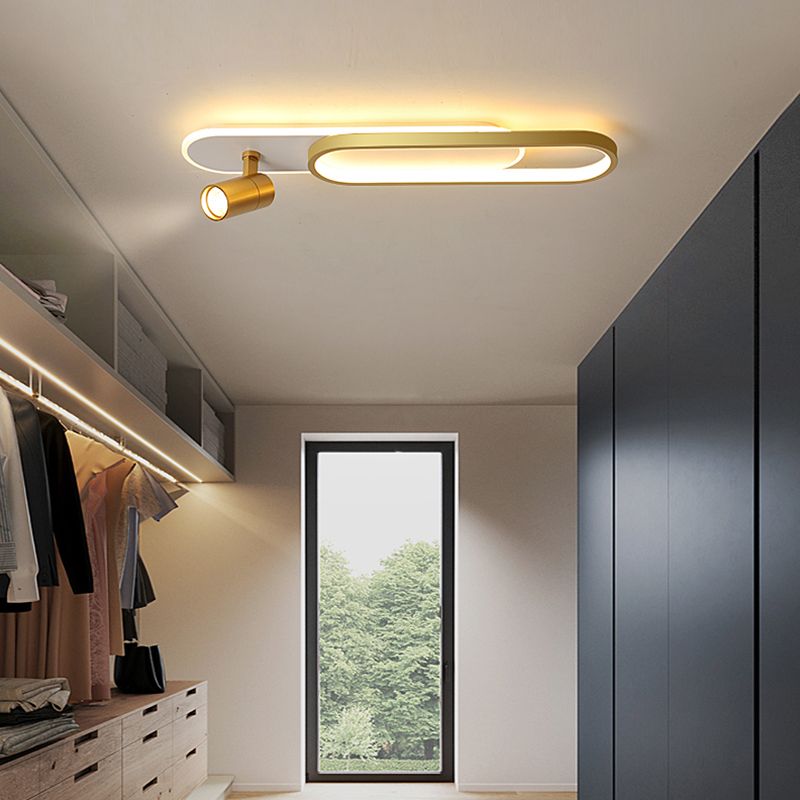 Luminaire de plafond en métal, luminaire de montage au plafond à LED de Style moderne