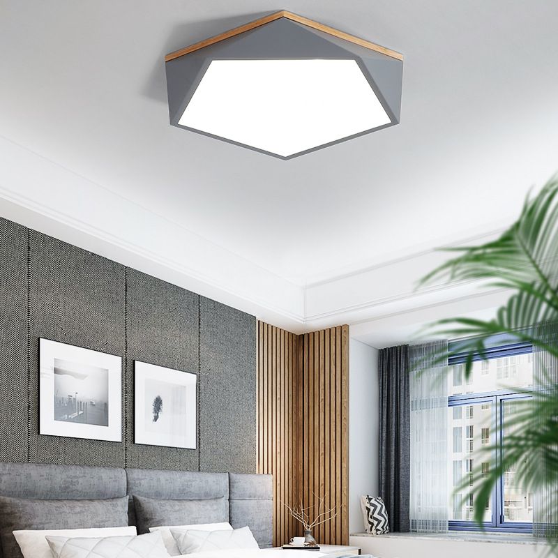 Vijfhoek slaapkamer plafond inbouwlamp Metaal minimalistisch inbouw led-licht
