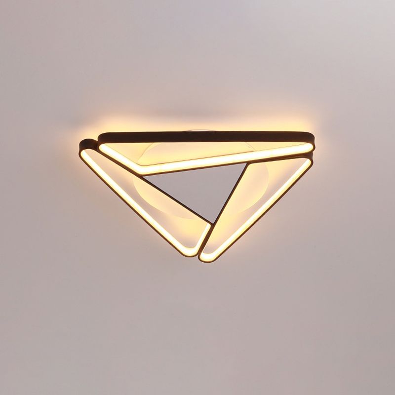 Style moderne triangle encastré luminaire métal trois lampes encastré plafonnier