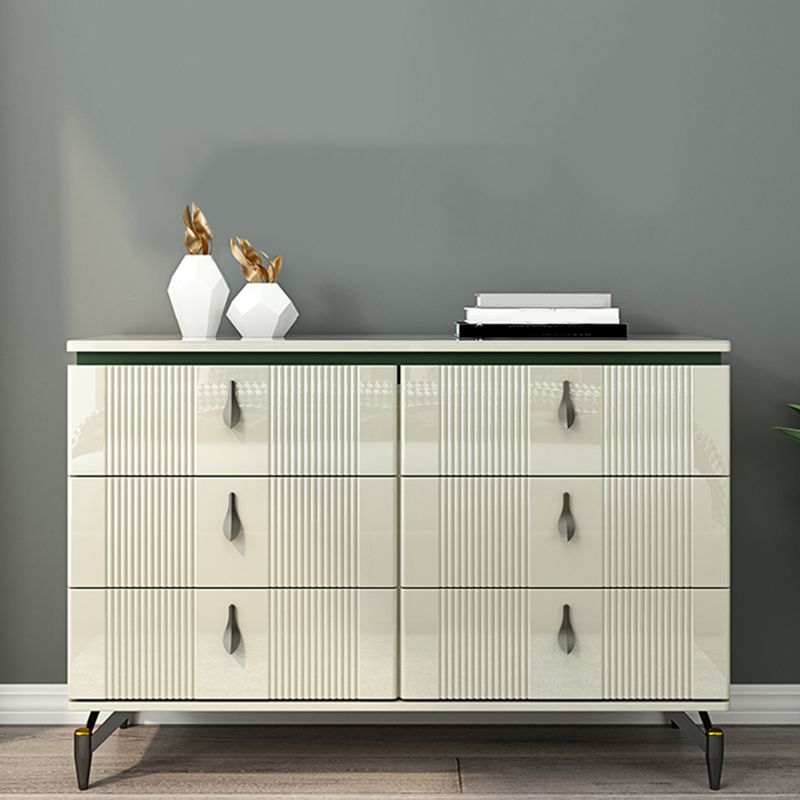Contemporary Wooden Chest Bedroom Vertical Storage Chest with Drawers