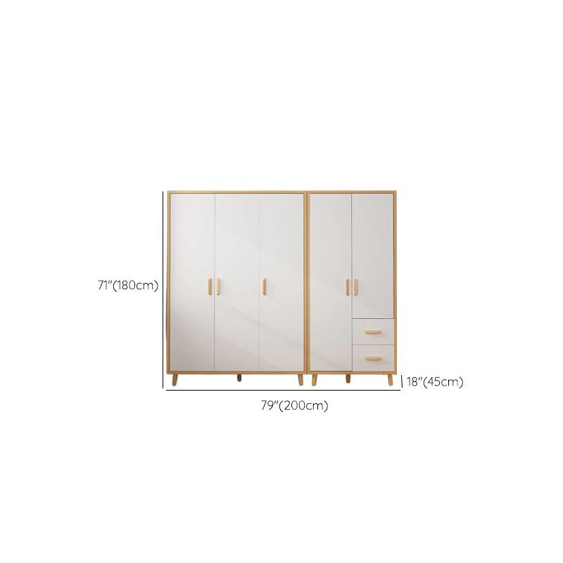 Contemporary Hanging Clothes Rack Solid + Manufactured Wood Kid's Wardrobe