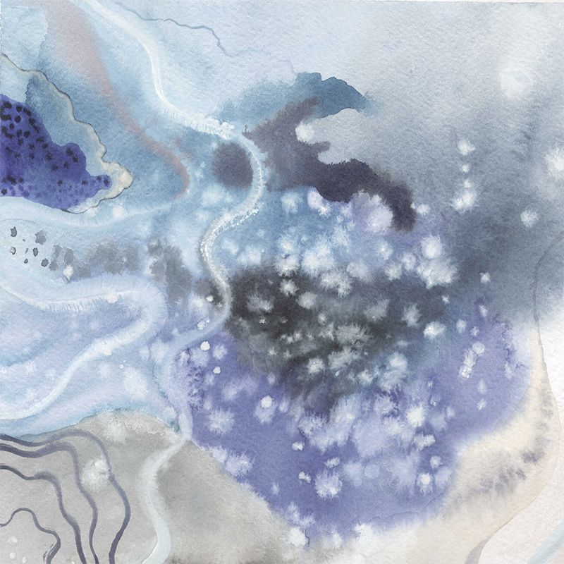 Light Color Abstract Graphic Mural Stain Resistant Contemporary Bathroom Wall Covering